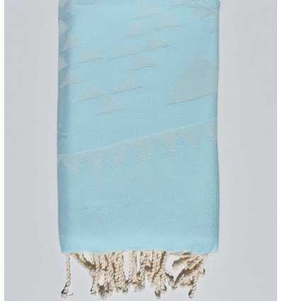 Sky blue bohemian beach towel