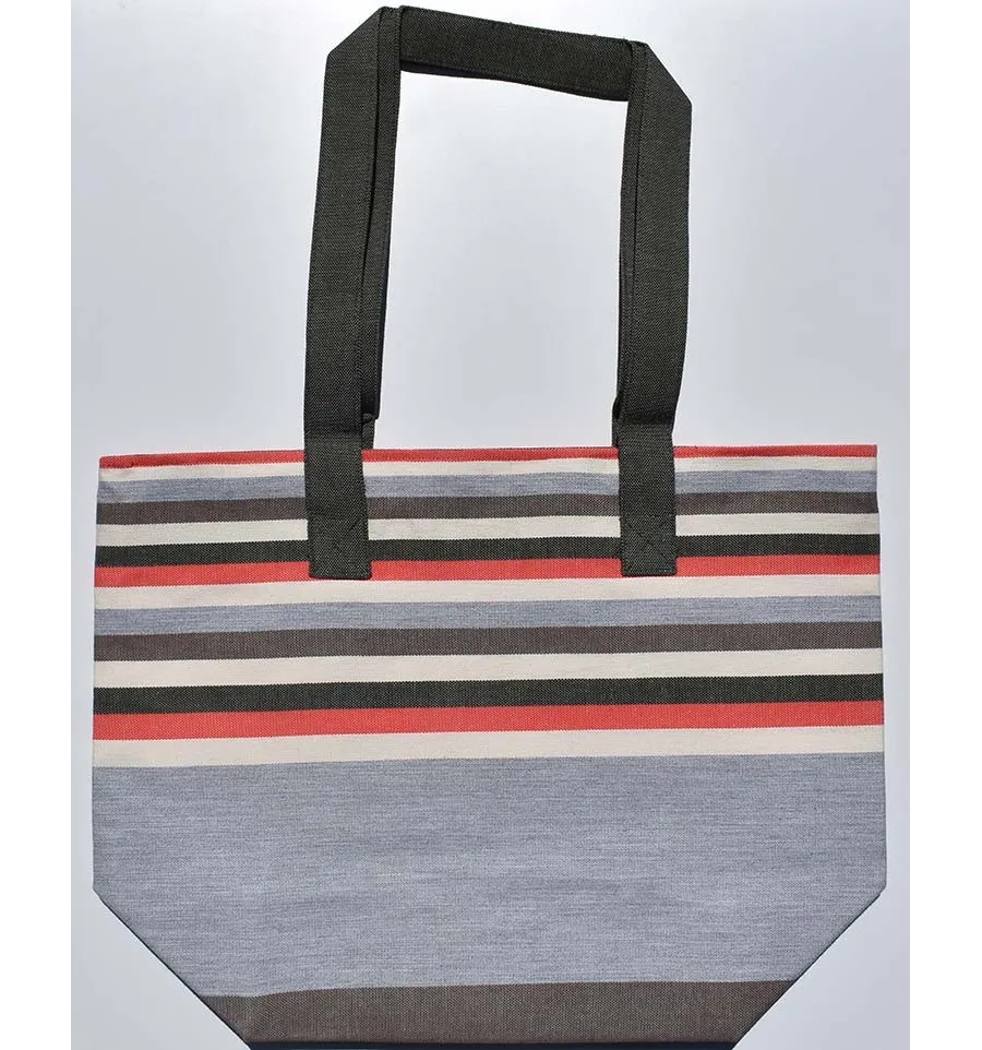 borsa da spiaggia 5 colori grigio, rosso, bianco crema, verde e marrone Fouta Tunisia - 1