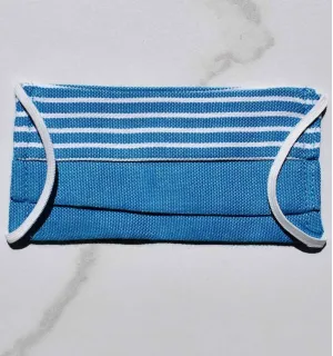 Mascherina Protettiva per bambini blu con strisce  - 1