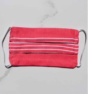 Mascherina Protettiva per bambini rosa con strisce  - 1