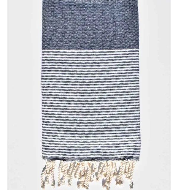 Fouta nido d'ape blu turquin  - 1