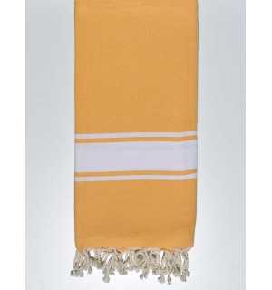 Grande telo mare giallo ambrato 1.90m*2m - FOUTA TUNISIA