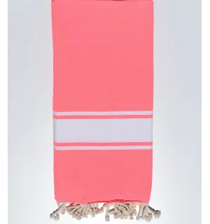 Grande telo mare rosa fluo 2m * 2m Fouta Tunisia - 1