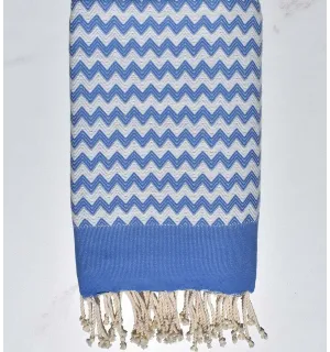 Fouta zigzag blu Fouta Tunisia - 2
