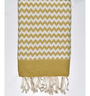 Fouta zigzag solidago scuro Fouta Tunisia - 1