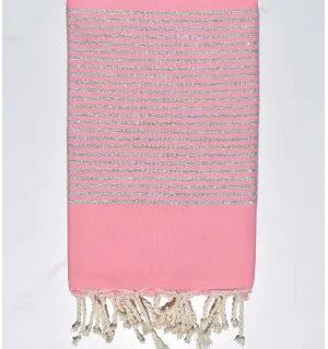 Telo mare lurex rosa chiaro  - 1
