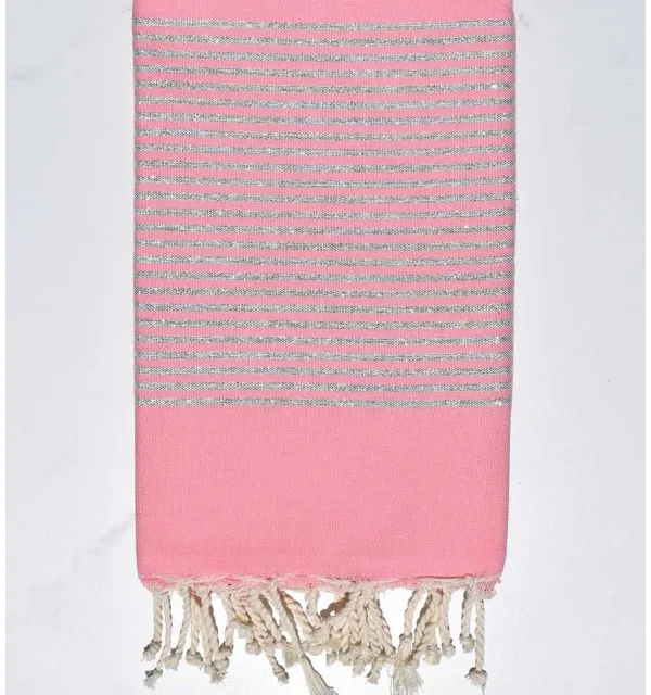 Telo mare lurex rosa chiaro  - 1