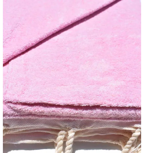 Telo mare   spugna rosa molto chiara Fouta Tunisia - 2