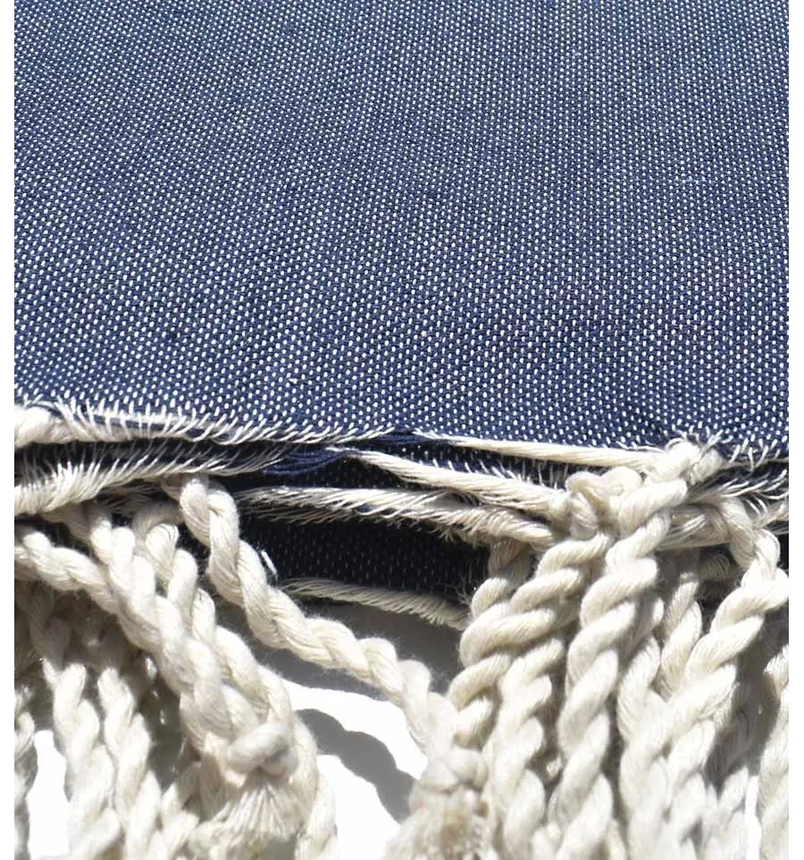Grande fouta blu jeans scuro Fouta Tunisia - 3