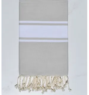 Telo mare piatta beige verdastro Fouta Tunisia - 1