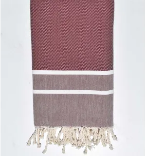 Fouta chevron borgogna Fouta Tunisia - 1