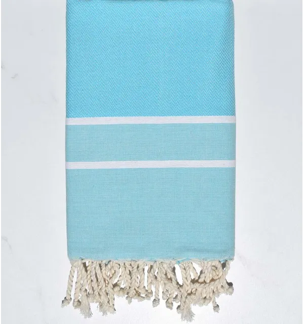 Fouta chevron blu piscina  - 1