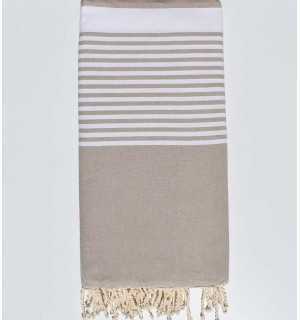 Grande fouta greige e bianco Fouta Tunisia - 1