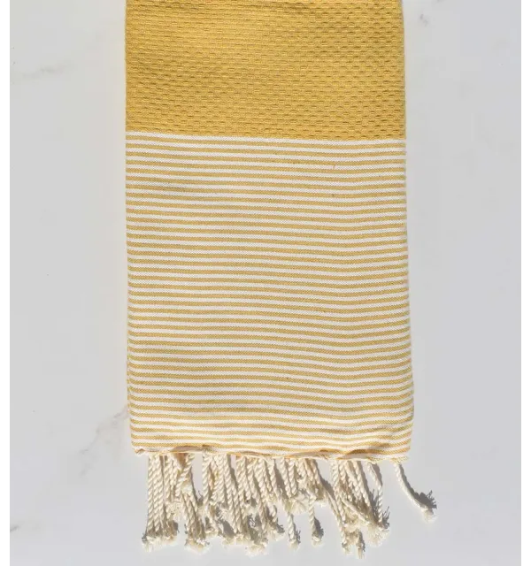 Fouta nido d'ape solidago scuro  - 1