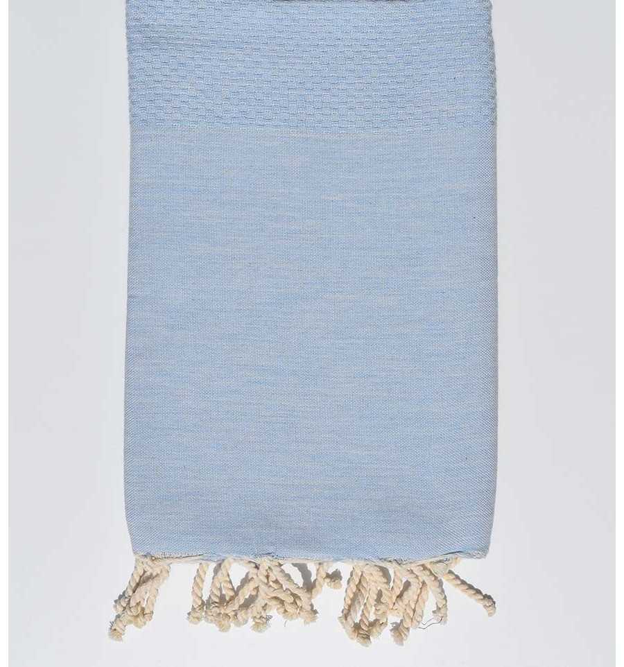 Telo mare nido d'ape unita azzurro pastello