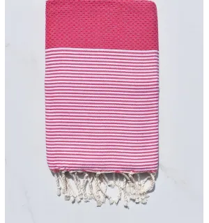 Fouta nido d'ape rosa lampone Fouta Tunisia - 1