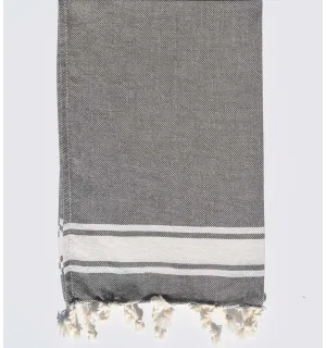 mini fouta grigio e bianco Fouta Tunisia - 1