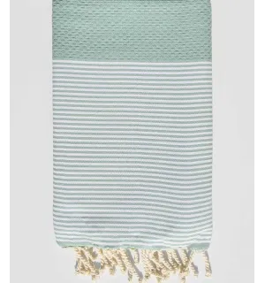 Fouta nido d'ape verde marino medio  - 1