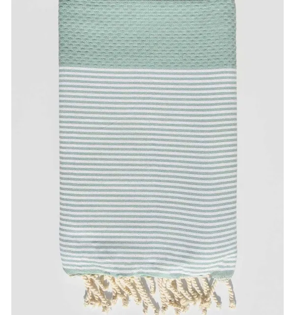 Fouta nido d'ape verde marino medio  - 1