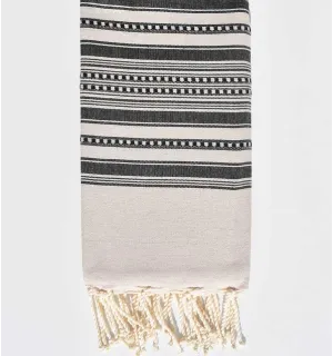 Fouta arabesca righe nere  - 1