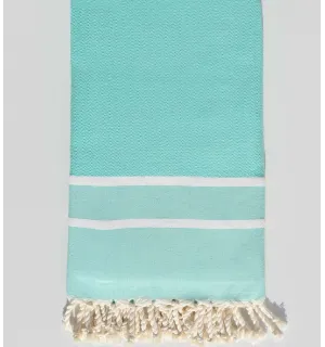 Fouta chevron verde turchese Fouta Tunisia - 1