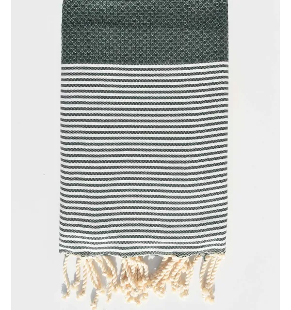 Fouta nido d'ape verde bosco Fouta Tunisia - 3