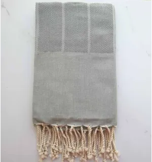 Fouta chevron Tè verde scuro  - 1