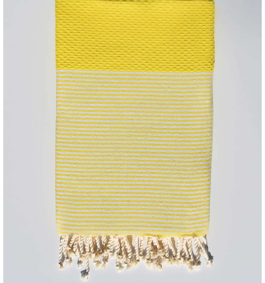 Fouta nido d'ape Limone righe bianche Fouta Tunisia - 2