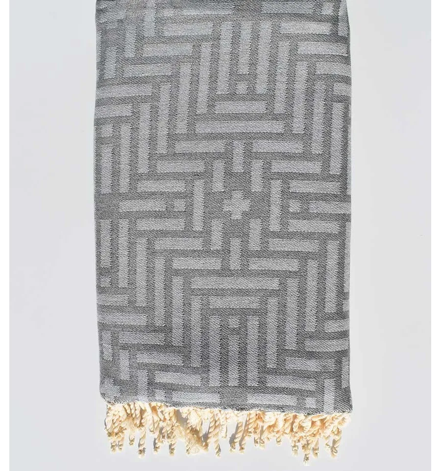 Copriletto grigio medio 2.9m*2m Fouta Tunisia - 2