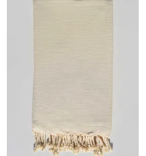 Grande fouta bianco crema fiammata  - 1