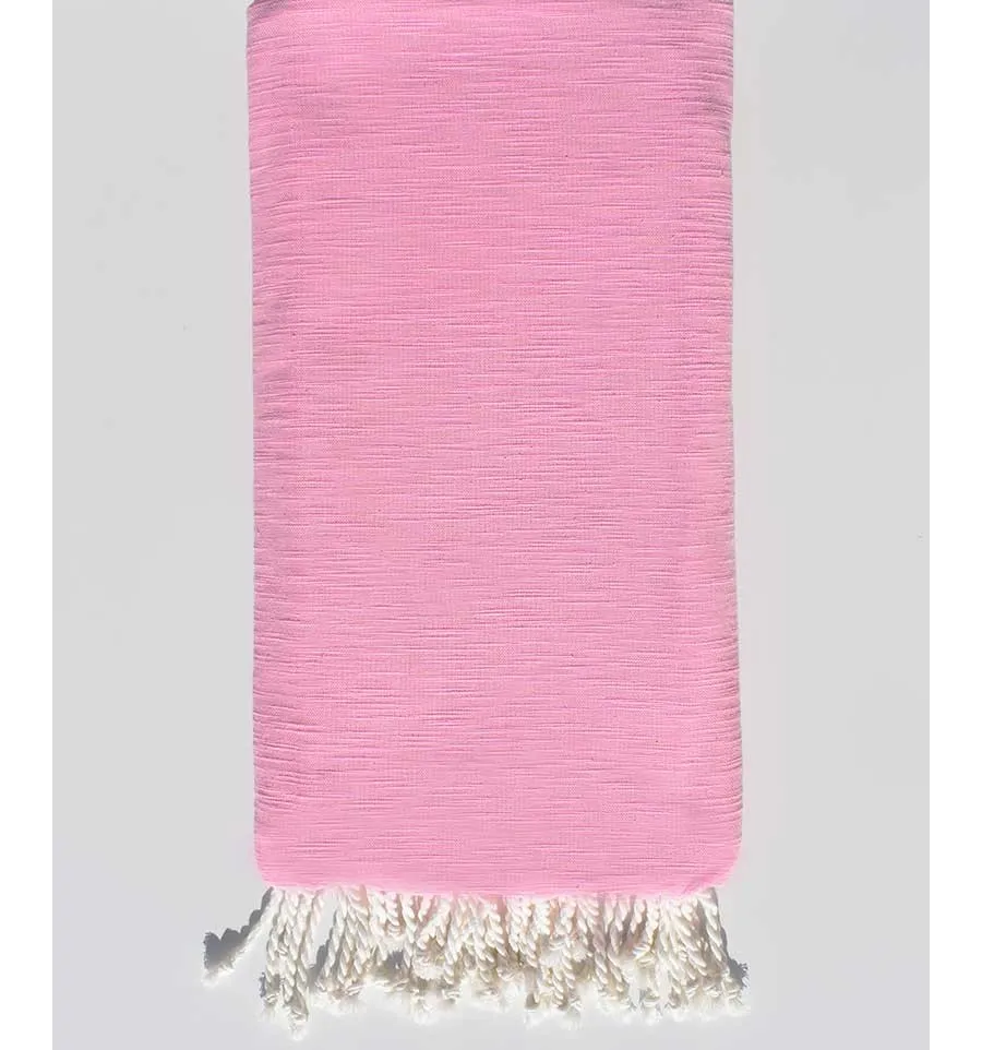 Grande fouta rosa chiaro fiammata 2 m * 2,80 m Fouta Tunisia - 2