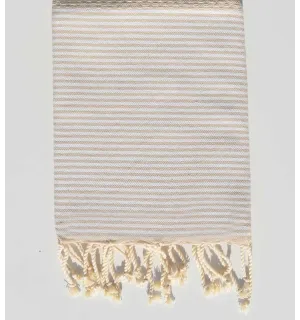 Mini fouta nido d'ape beige Fouta Tunisia - 1