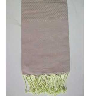 Fouta nido d'ape unita rosa beige 