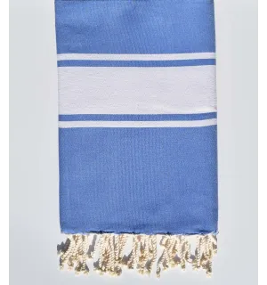 Fouta piatta blu lavanda  - 1