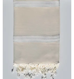 Fouta grande bianco crema e ecrù 1,90 m * 3 m Fouta Tunisia - 1