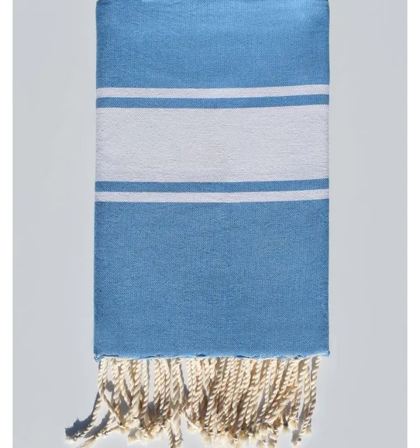 Telo mare piatta blu azzurro Fouta Tunisia - 1