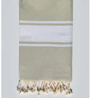 Fouta piatta verde pastello chiaro Fouta Tunisia - 1