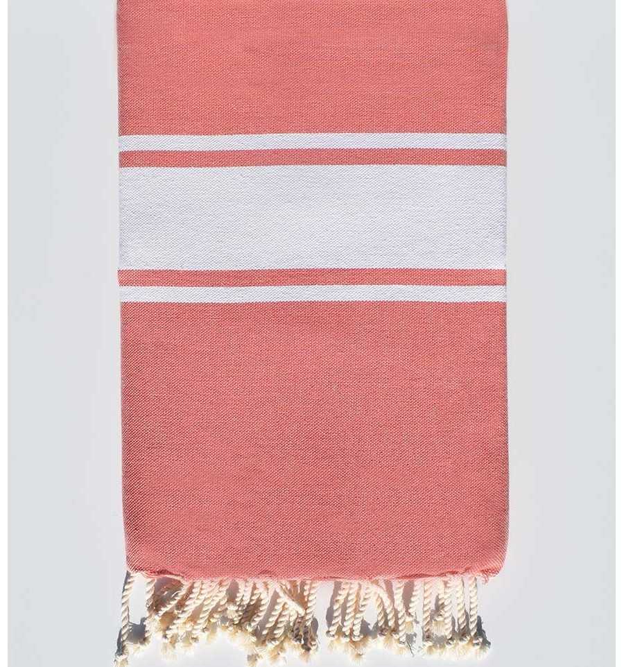 Fouta piatta rosa incarnadine Fouta Tunisia - 1