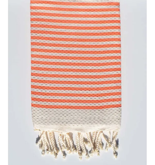 Fouta nido d'ape arancione  - 1