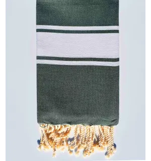 Telo mare Verde pastello molto scuro Fouta Tunisia - 1