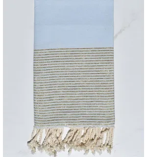 Telo Mare lurex blu candito Fouta Tunisia - 1
