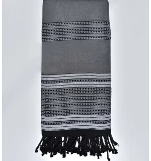 Grande Fouta Arabesca grigio Fouta Tunisia - 1