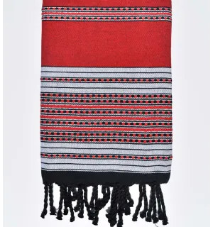telo mare arabesca rosso Fouta Tunisia - 1