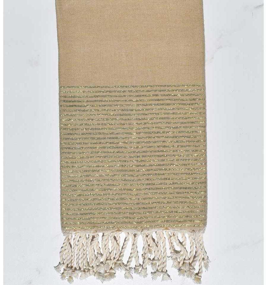 Fouta lurex sabbia  - 1
