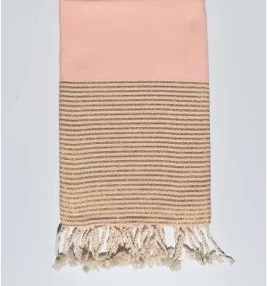 Fouta lurex rosa pesca Fouta Tunisia - 1