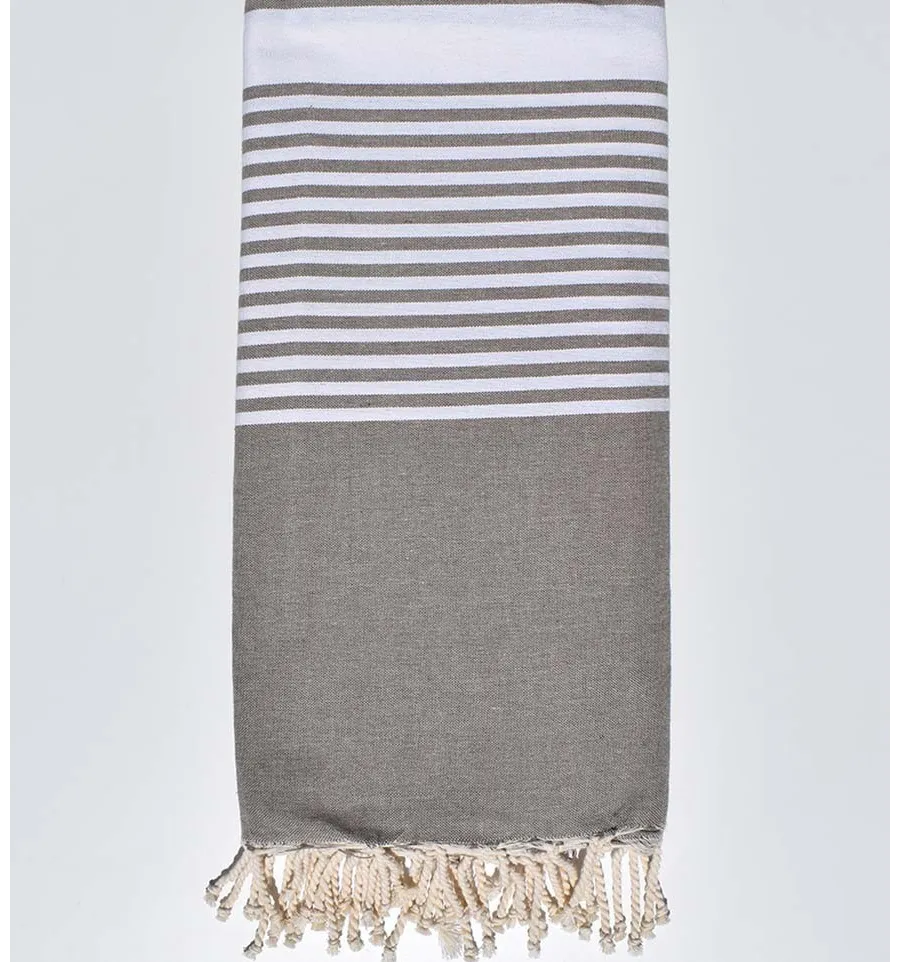 Grande fouta talpa con strisce bianche Fouta Tunisia - 3
