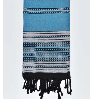 Telo mare arabesco blu ceruleo  - 1