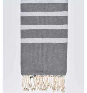 Telo mare grigio e grigio chiaro Fouta Tunisia - 1