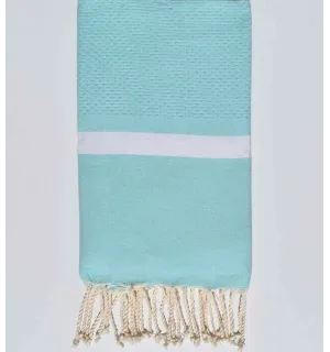 Telo mare nido d'ape Acquamarina Fouta Tunisia - 1