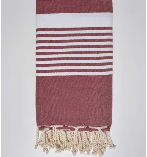 Telo coppia rosso scuro Fouta Tunisia - 1
